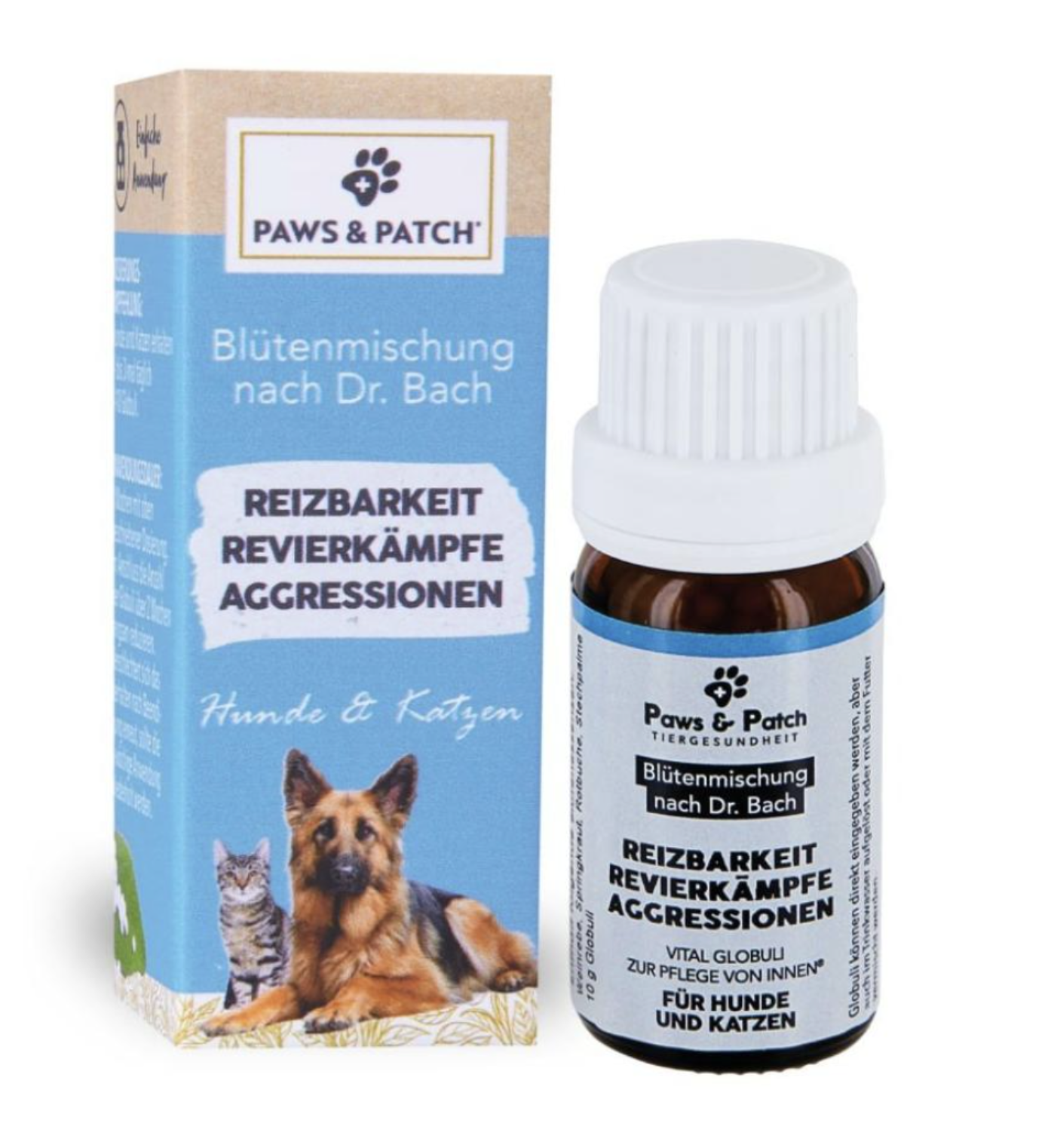 Paws and Patch Bach-Blütenmischung Reizbarkeit+Aggressionen+Revier 10g Paws and Patch Bach-Blütenmischung Reizbarkeit+Aggressionen+Revier 10g